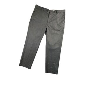 Daniel Cremieux‎ Flat Front Dress Pants 42x32 Dark Gray Ivy League Preppy